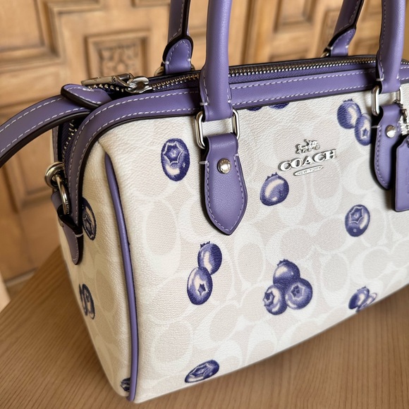 Coach White and Purple Women's Bag - Picture 3 of 10